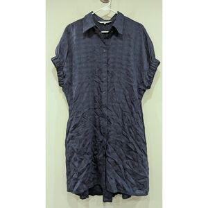 Crosby By Mollie Burch Blue Shirt Dress Size Medium